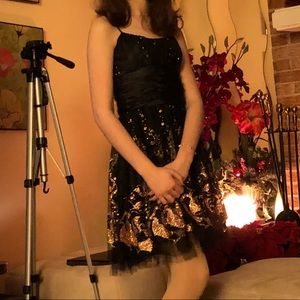 Black and Gold Cocktail Dress